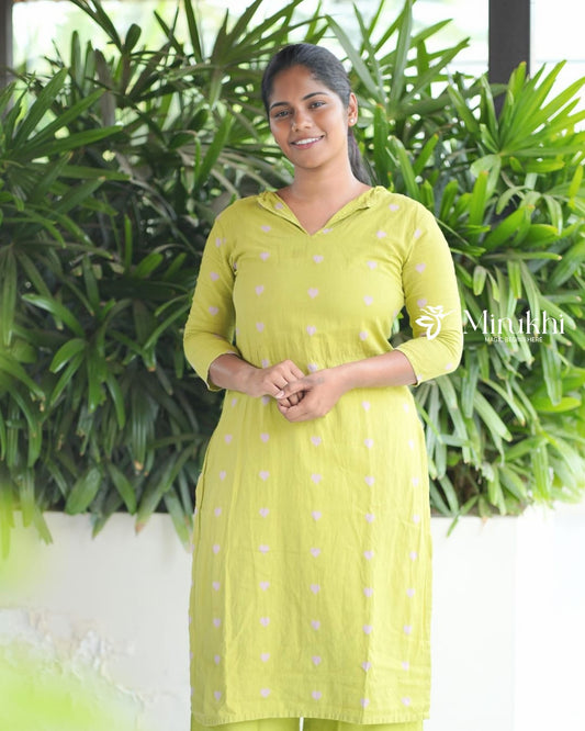 Leaf green collar co-ords