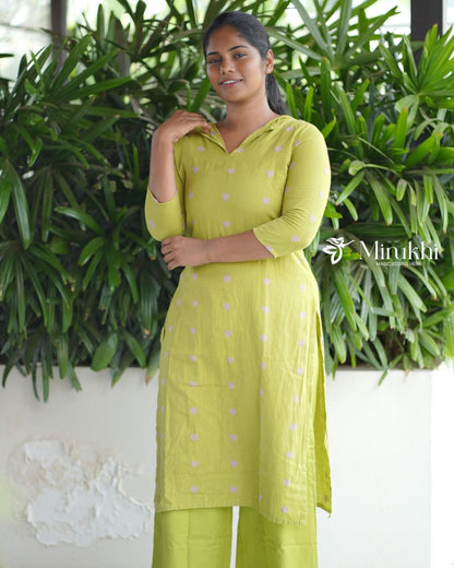 Leaf green collar co-ords